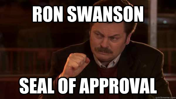 ron swanson seal of approval