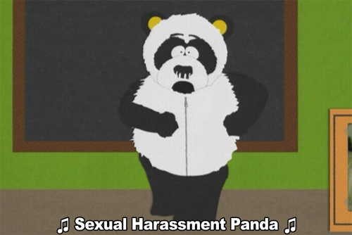 animated gif of sexual harassment panda from South Park