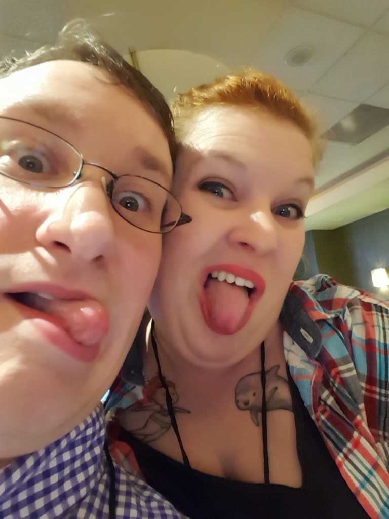 My handsome husband and I making goofy faces.